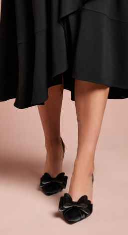 Coast Tamara Satin Bow Sling Back Stiletto Court Shoes (1)