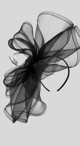 Jon Richard Black Large Hat Fascinator (1)