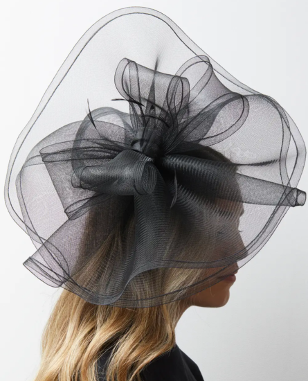 Jon Richard Black Large Hat Fascinator