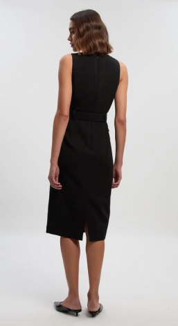 Karen Millen Compact Essential Belted Midi Pencil Dress (1)