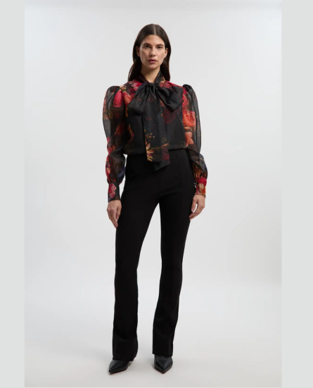 Karen Millen Ponte High Waisted Slit Detail Trouser