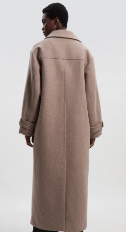 Karen Millen Wool Oversized Double Breasted Tailored Midi Coat (1)