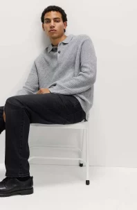 Lambswool-Blend-Knitted-Polo-Shi