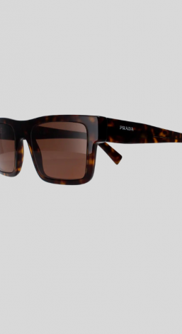 Prada Rectangle Tortoise Dark Brown PR19WS (1)