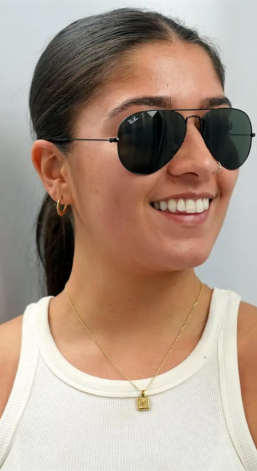 Ray-Ban Aviator Black Green Aviator 3025 Sunglasses (1)